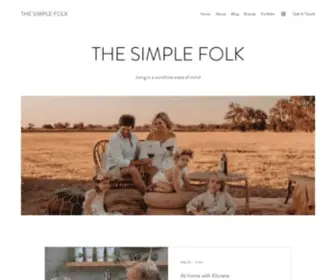 Thesimplefolk.com(The simple folk) Screenshot