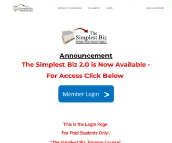 Thesimplestbiz.com(A Business for the Everyday Man or Woman) Screenshot