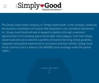 Thesimplygoodfoodscompany.com(The Simply Good Foods Company) Screenshot