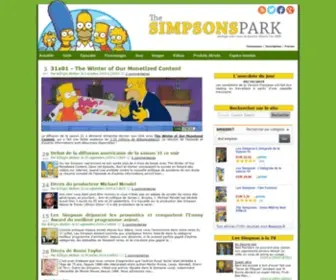 Thesimpsonspark.com(The Simpsons Park : Toute l'actualité des Simpson) Screenshot