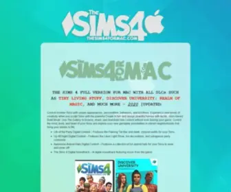 Thesims4Formac.com(Download The Sims 4 For FREE on Mac With All DLC) Screenshot