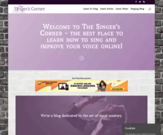 Thesingerscorner.com(Learn How To Sing Like a Pro Online at The Singer's Corner Today) Screenshot