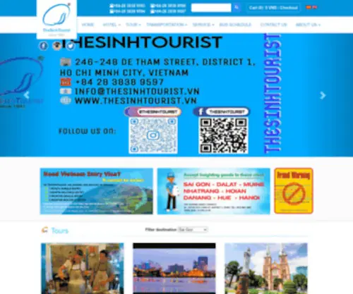 Thesinhtourist.vn(Sinh Tourist TheSinhTourist (SinhCafe from 1993)) Screenshot