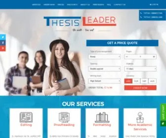 Thesisleader.com(Cooperate with the best agency) Screenshot