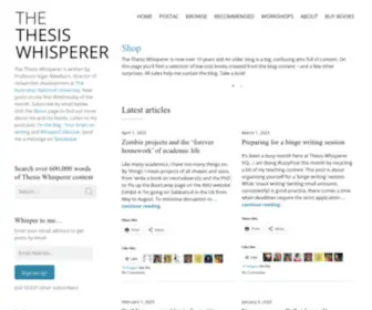 Thesiswhisperer.com(Just like the horse whisperer) Screenshot