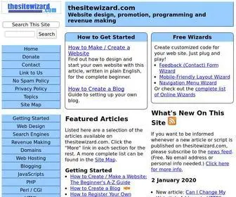 Thesitewizard.com(Free webmaster tutorials and website creation tools) Screenshot