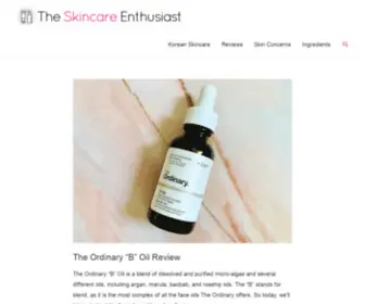 Theskincareenthusiast.com(The Skincare Enthusiast) Screenshot