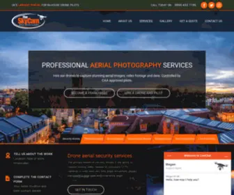 Theskycam.co.uk(Hire a Drone in UK) Screenshot