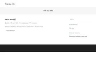 Theskyinfo.in(The sky info) Screenshot