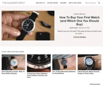 Theslenderwrist.com(It's time to ditch fashion watches and wear quality wristwatches. The Slender Wrist) Screenshot