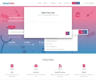 Thesmartlabs.com(Diagnostics @ Home) Screenshot