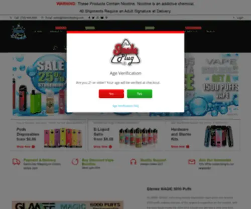 Thesmokeplug.com(The Smoke Plug sells only the Best Vape Brands and Deals Online) Screenshot