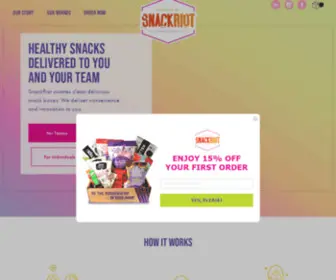 Thesnackmob.com(Healthy Snacks Delivered to You and Your Team) Screenshot