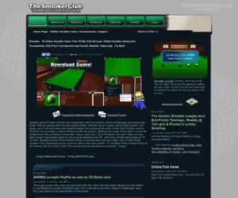 Thesnookerclub.com(Online Snooker Game) Screenshot