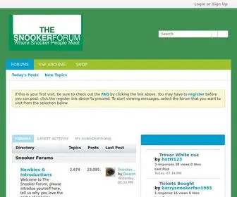 Thesnookerforum.co.uk(The Snooker Forum) Screenshot