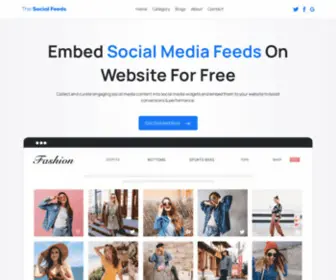 Thesocialfeeds.com(Embed Social Media Feed On Website For FREE) Screenshot