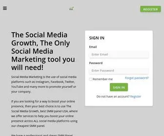 Thesocialmediagrowth.com(The Social Media Growth) Screenshot