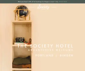 Thesocietyhotel.com(The Society Hotel) Screenshot