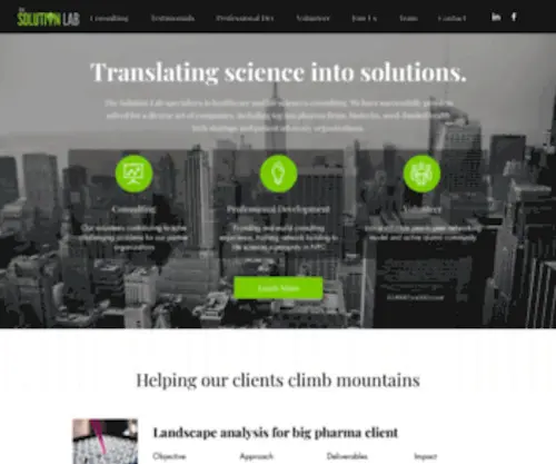 Thesolutionlab.org(The Solution Lab) Screenshot