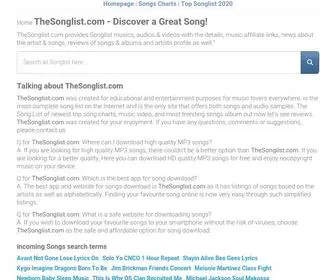 Thesonglist.com(Discover a Great Song) Screenshot