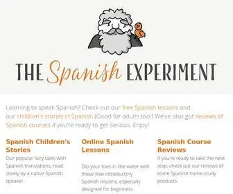 Thespanishexperiment.com(Spanish Children's Stories & Free Spanish Lessons) Screenshot