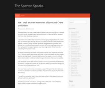 Thespartanssanctum.com(The Spartan Speaks) Screenshot