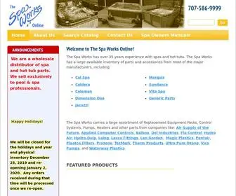 Thespaworks.com(The Spa Works Online) Screenshot