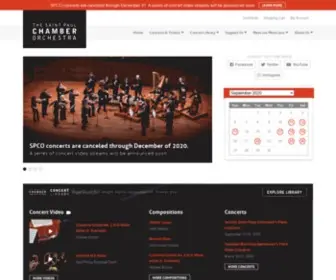 Thespco.org(The Saint Paul Chamber Orchestra) Screenshot