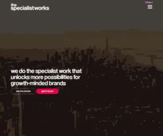 Thespecialistworks.com(The media agency for brands that want to grow fast) Screenshot