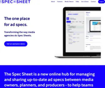 Thespecsheet.com(The Spec Sheet) Screenshot