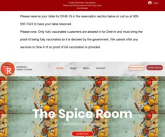 Thespiceroomvaughan.ca(Asian Restaurant) Screenshot