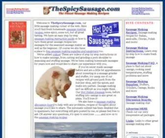 Thespicysausage.com(Home Sausage Making Recipes from) Screenshot