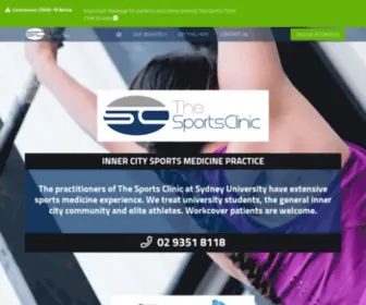 Thesportsclinic.com.au(The Sports Clinic @ The University of Sydney) Screenshot