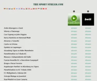 Thesportstream.com(The Sport Stream) Screenshot