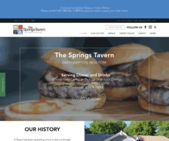 Thespringstavern.com(East Hampton) Screenshot