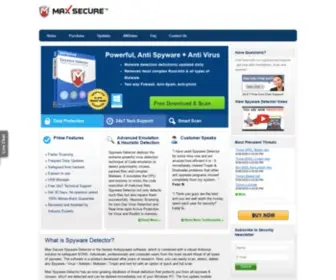 Thespywaredetector.com(Spyware Detector Software) Screenshot