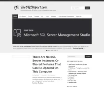 ThesqLreport.com(Resolutions found with SQL Server and other types of databases) Screenshot