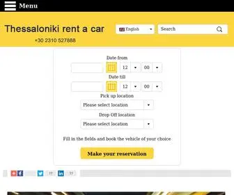 Thessalonikirentacar.gr(Ενοικίαση Αυτοκινήτων Σταθμός Τραίνων ΟΣΕ) Screenshot