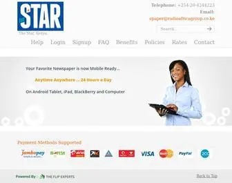 Thestarepaper.co.ke(The Star) Screenshot