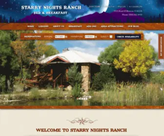 Thestarrynightsranch.com(Family Style Lodging near Mesa Verde National Park) Screenshot