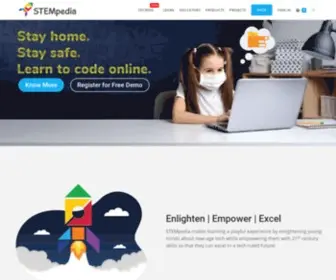 Thestempedia.com(Coding, AI, and Robotics Solutions for Students & Schools) Screenshot
