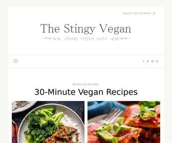 Thestingyvegan.com(The Stingy Vegan) Screenshot