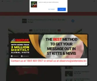 Thestkittsnevisobserver.com(The St Kitts Nevis Observer) Screenshot