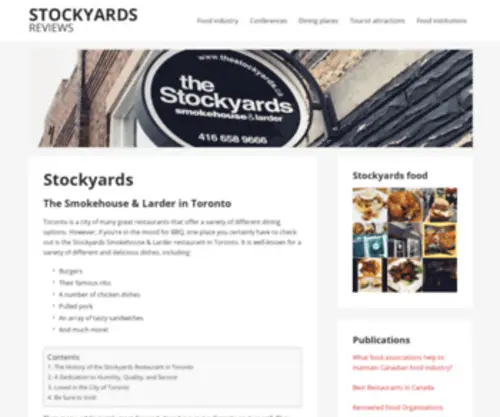 Thestockyards.ca(The Stockyards) Screenshot