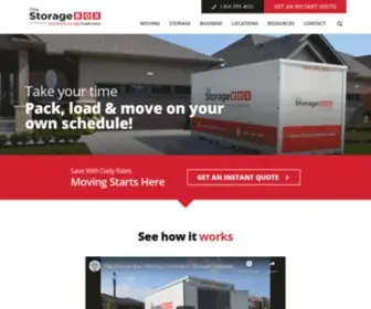 Thestoragebox.com(Moving & storage company offering portable storage containers for rent or sale) Screenshot