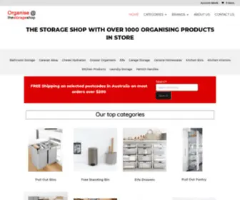 Thestorageonlineshop.com.au(Organise at The Storage Shop) Screenshot