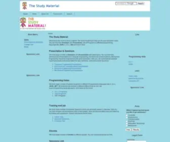 Thestudymaterial.com(The Study Material) Screenshot