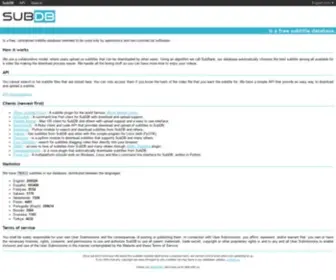 Thesubdb.com(The free subtitle database) Screenshot