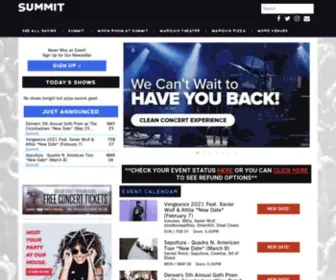 Thesummitmusichall.com(Summit Music Hall) Screenshot