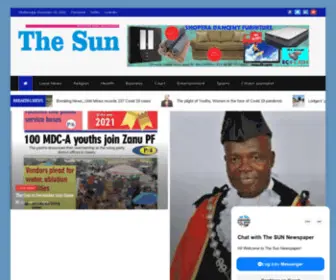 Thesunnews.co.zw(The Sun Newspaper) Screenshot